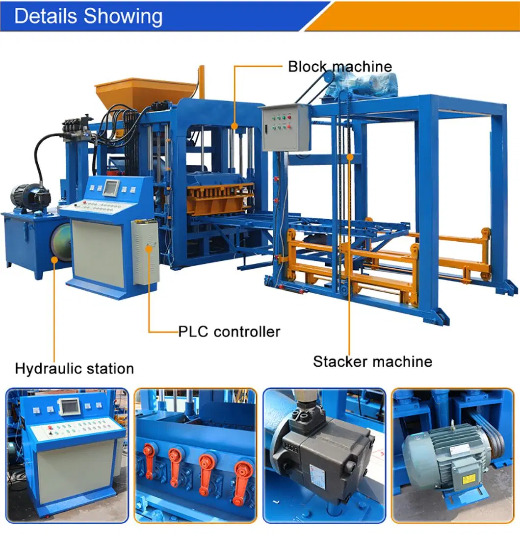 Qt 6 15 Hydraulic Press Automatic Hollow Cement Interlocking Concret Block Mold Brick Making Machine